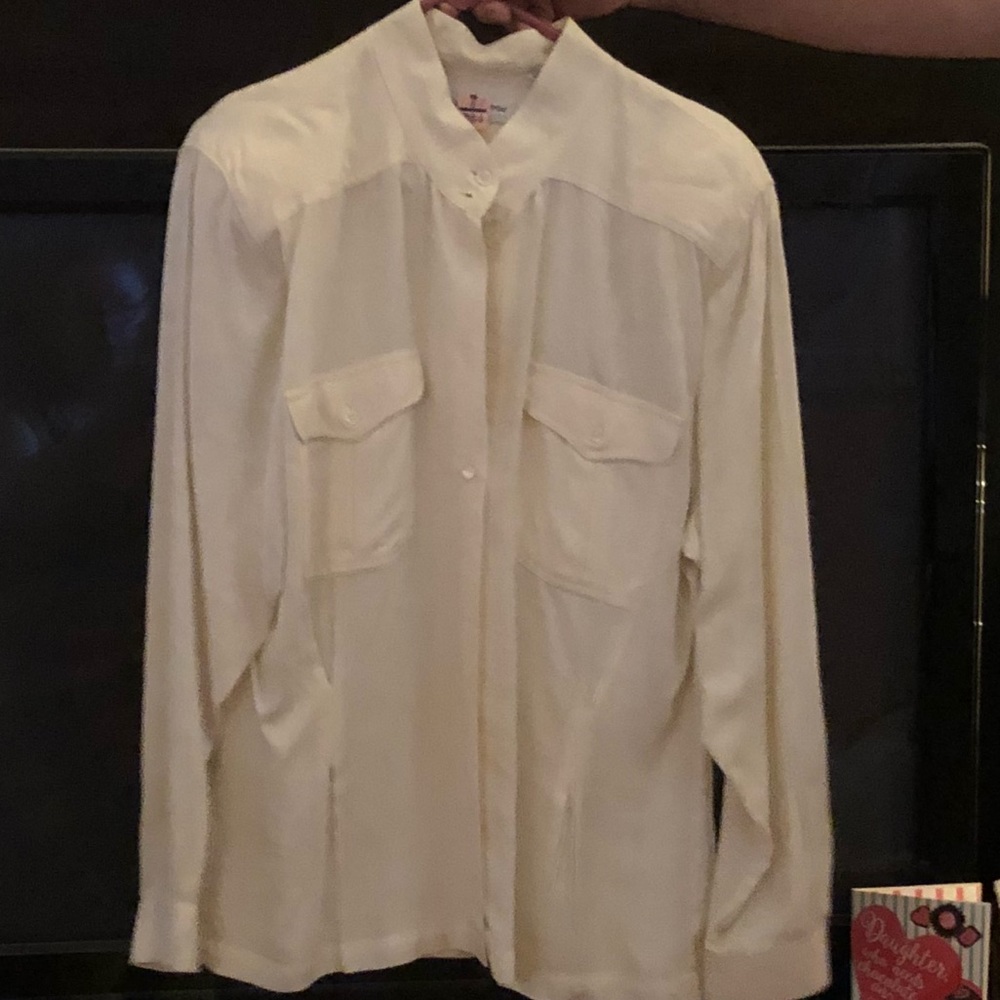 Liz Claiborne Tonal Jacquard Blouse